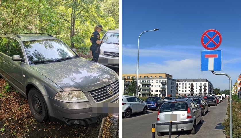 Przykłady niezgodnego z prawem parkowania 