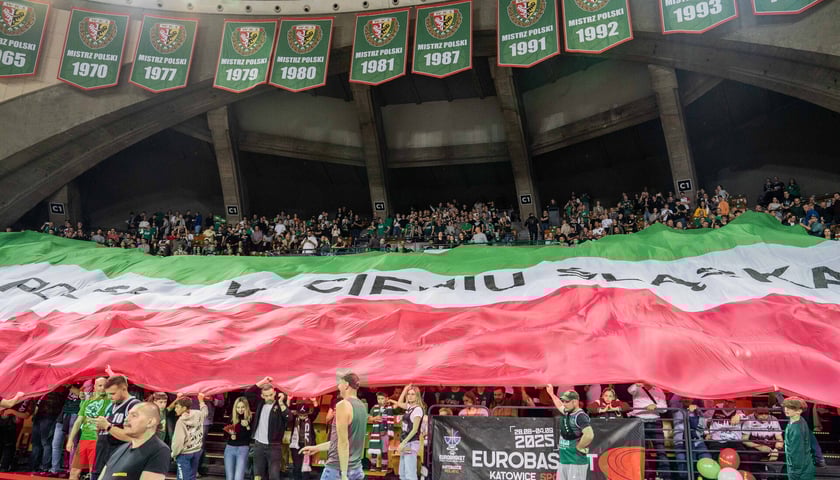 Mecz Śląsk Wrocław - Spójnia Stargard w Hali Stulecia 4 czerwca