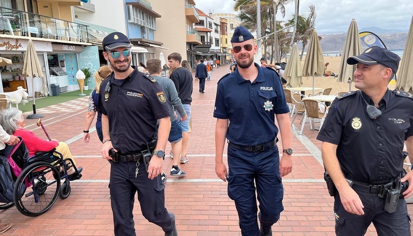 Polscy i hiszpańscy policjanci