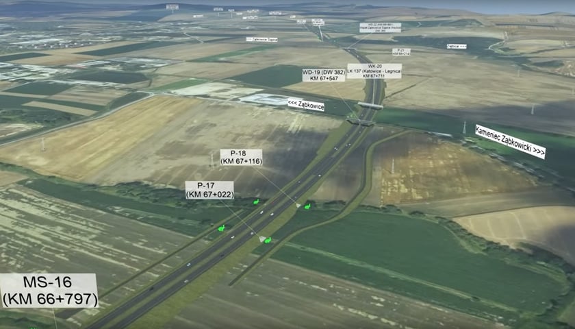 Wizaulizacje przebiegu trasy S8 między Bardem a Ząbkowicami Śląskimi