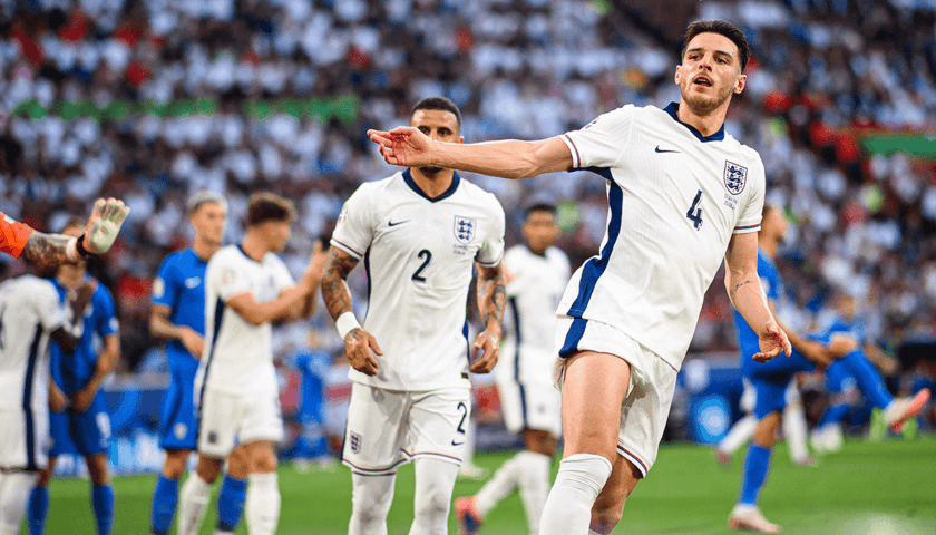 Piłkarze reprezentacji Anglii podczas meczu Euro 2024