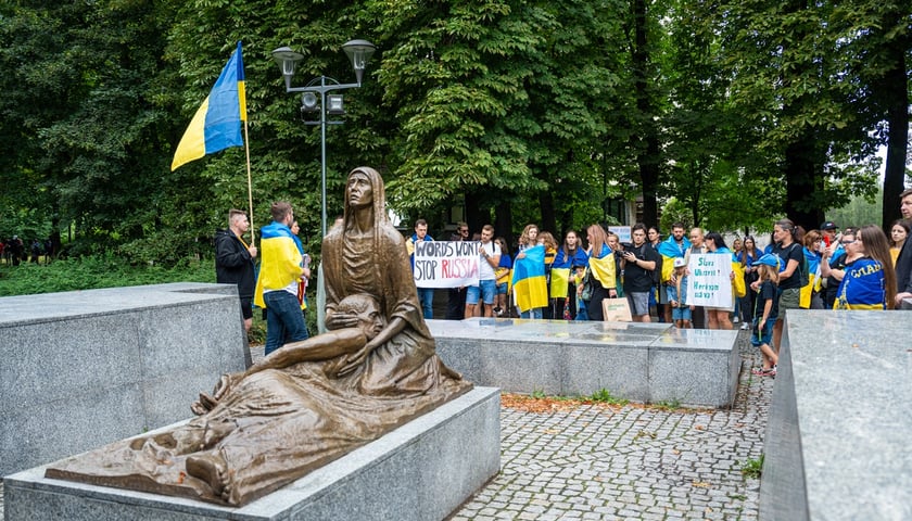 Marsz przeciw zbrodniom rosyjskim dokonywanym w Ukrainie. Wrocław, 13.07.2024
