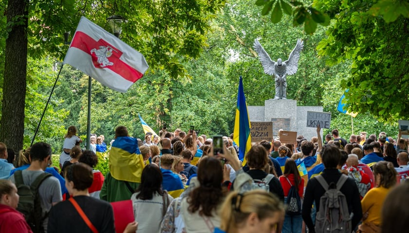 Marsz przeciw zbrodniom rosyjskim dokonywanym w Ukrainie. Wrocław, 13.07.2024