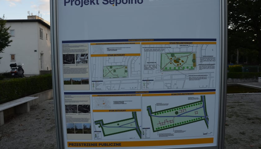 fragment wystawy plenerowej "Projekt Sępolno", Wrocław, 16.07.2024