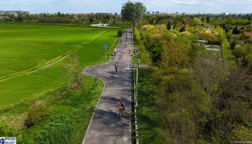 Tak będzie wyglądać pieszo-rowerowy trakt z Muchoboru Wielkiego do kładki nad Ślęzą