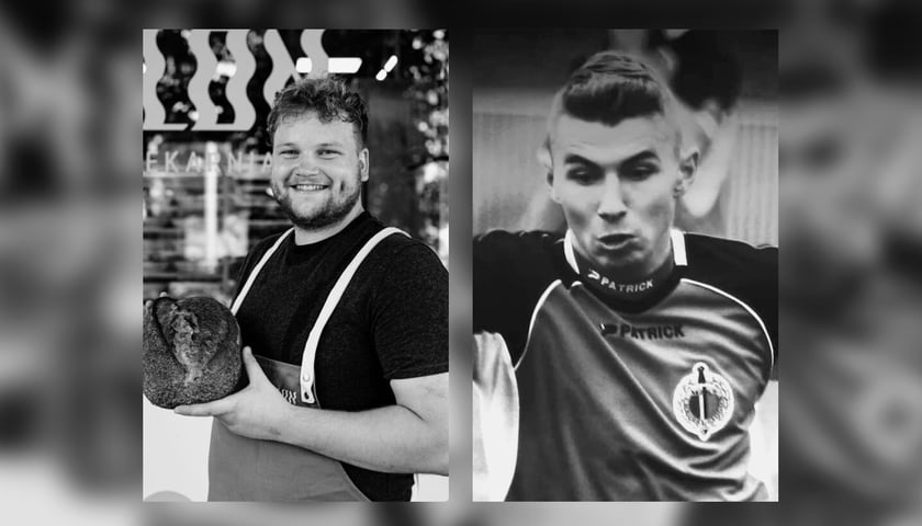 Paweł Dudała, założyciel piekarki Plon, Łukasz Kuczer, zawodnik i trener piłkarski