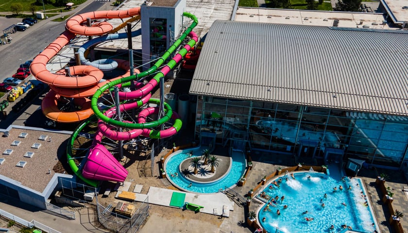 Aquapark przy Borowskiej - widok z drona