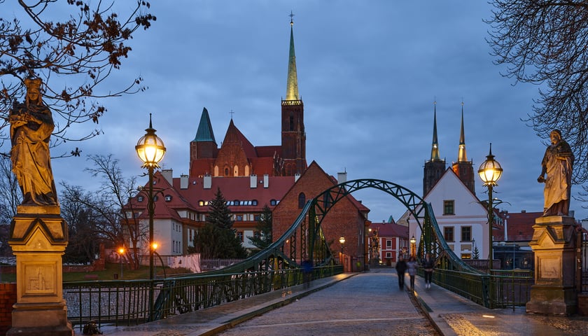 Na zdjęciu widać Ostrów Tumski we Wrocławiu.