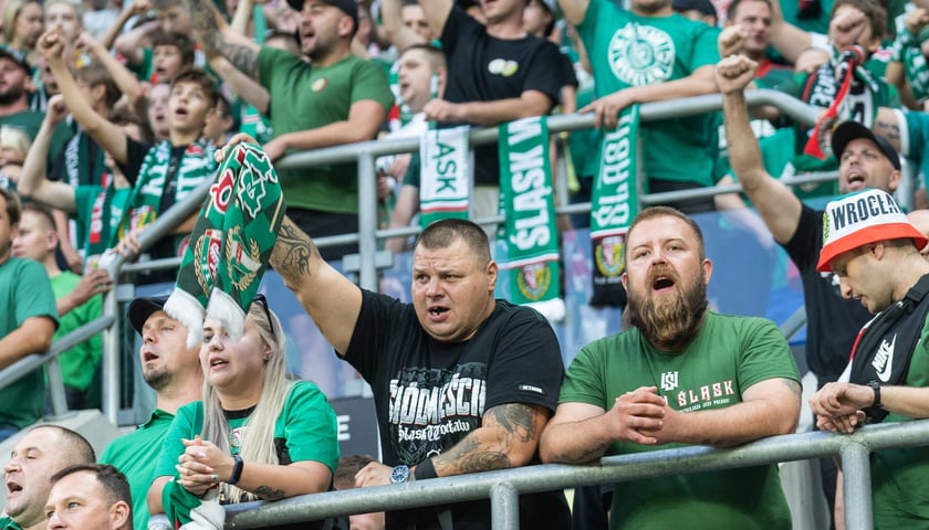 Kibice na meczu Śląska z Rygą / 1 sierpnia 2024 / Tarczyński Arena