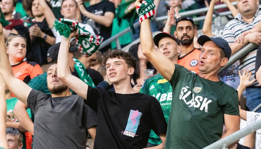 Kibice na meczu Śląska z Rygą / 1 sierpnia 2024 / Tarczyński Arena