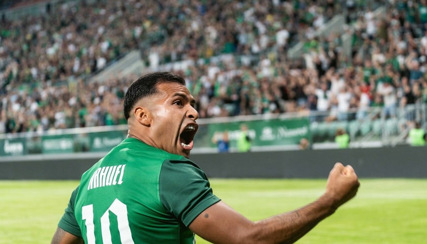 Matias Nahuel / WKS Śląsk vs. Riga FC / 1 sierpnia 2024 / Tarczyński Arena