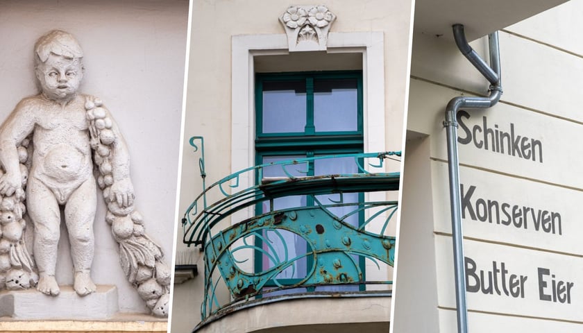 Kamienice i detale architektoniczne na ulicy Nowowiejskiej i sąsiednich ulicach