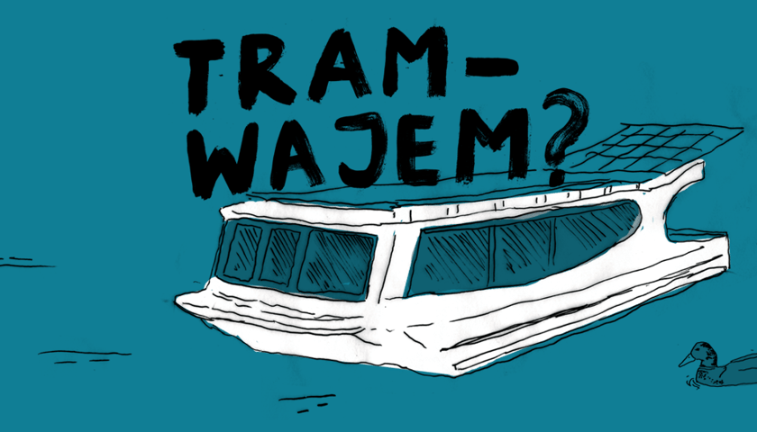 tramwaj wodny, grafika ilustracyjna