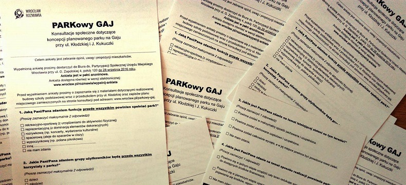 PARKowy GAJ: Na opinie czekamy jeszczy tylko dziś i jutro!