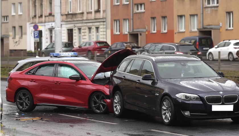 Wypadek przy ul. Kazimierza Wielkiego