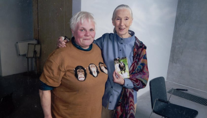 Elżbieta Gajewska z Jane Goodall