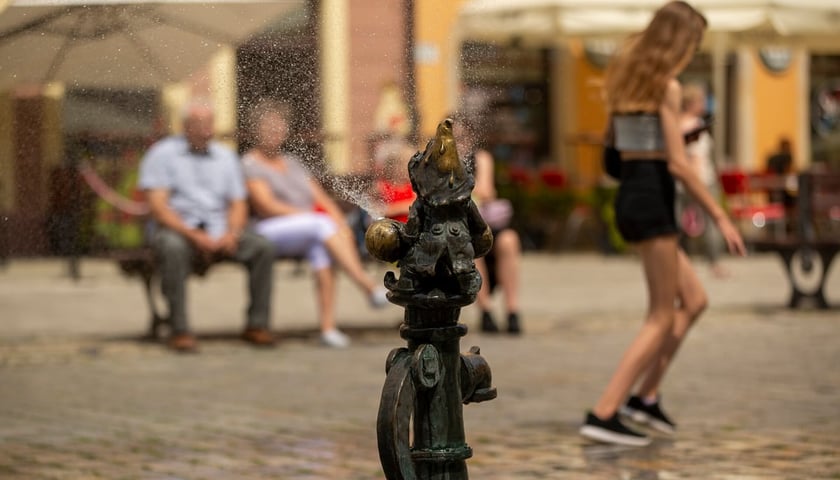 Kurtyna wodna w centrum Wrocławia