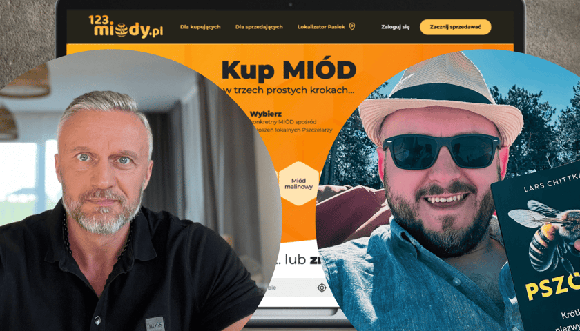 Krzysztof Surmacz i Grzegorz Pietrzycki, wrocławianie, którzy stworzyli serwis pomagający znaleźć najbliższą pasiekę