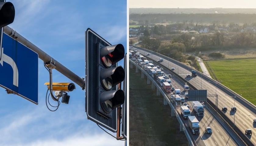 Żółte kamery na Gądowiance. Fotoradary systemu CANARD, samochody na AOW, zdjęcie lotnicze