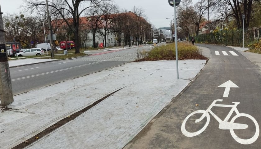 Nowa ścieżka rowerowa w okolicach Dworca Głównego