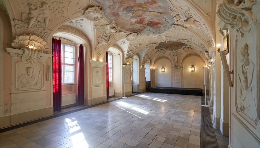 Wnętrze refektarza przy klasztorze dominikanów we Wrocławiu
