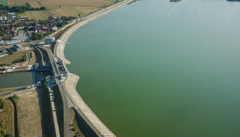 Zbiornik wodny, zdjęcie lotnicze