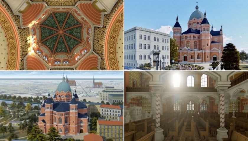 Powiększ obraz: Fragmenty wizualizacji synagogi
