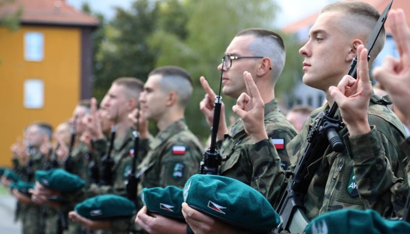 Przysięga wojskowa w Akademii Wojsk Lądowych