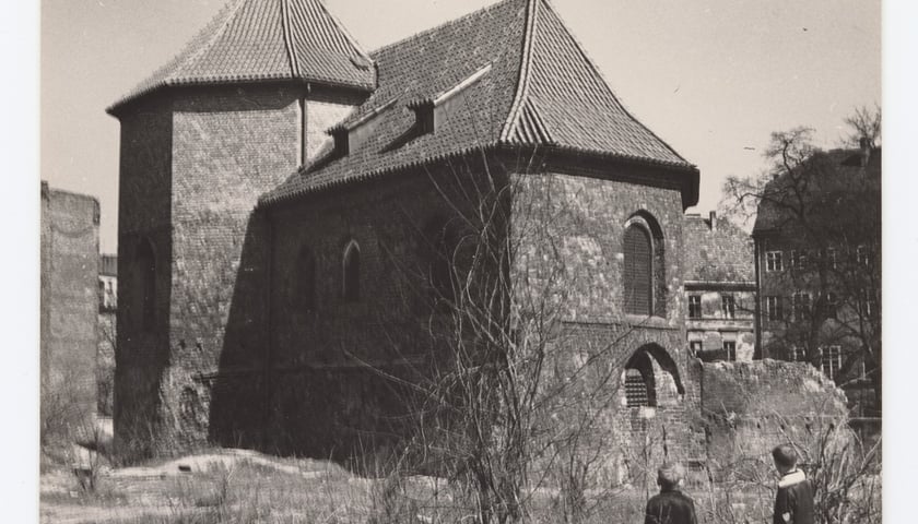 Kości&oacute;ł św. Marcina po odbudowie, 1962.
