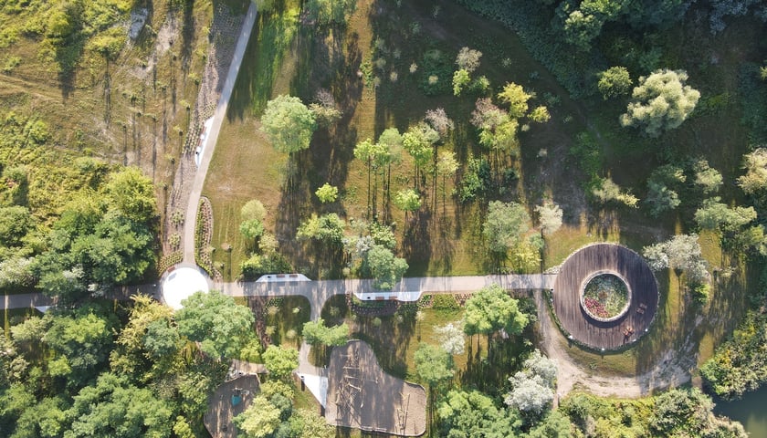 Żernicki Park Sportu i Rekreacji z lotu ptaka