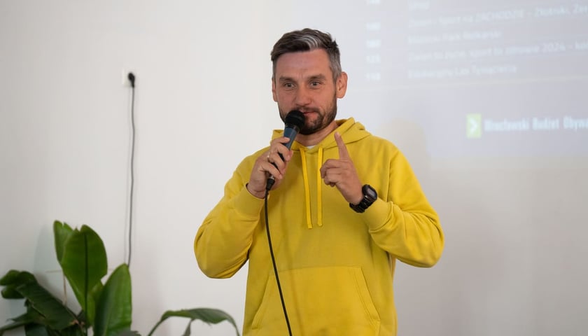 <p>Ogłoszenie wynik&oacute;w WBO 2024, Wrocław 17.10.2024. Tomasz Kucharski, lider projektu nr 109.</p>