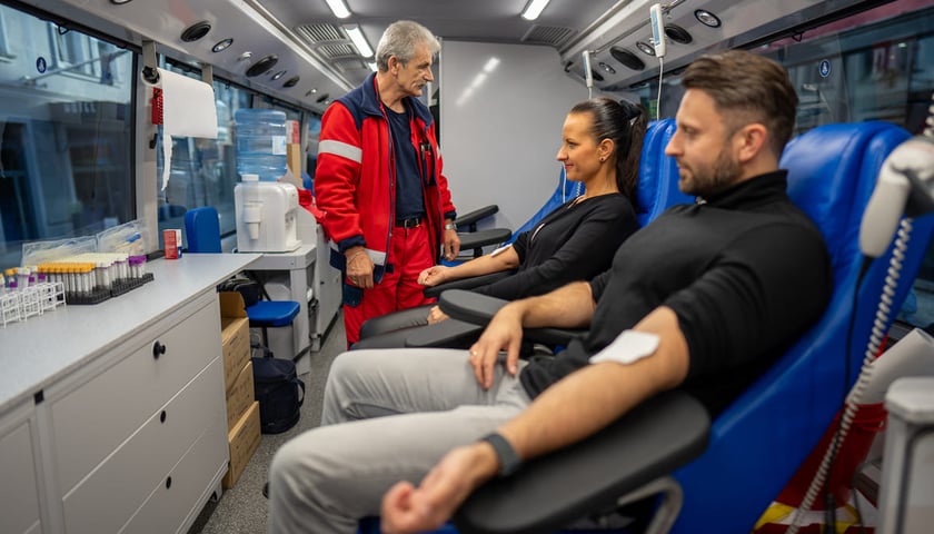 Krwiobus przy ulicy Oławskiej, 18.10.2024