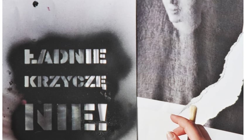 <p>Grafika z napisem "ładnie krzyczę NIE!". Jedna z prac zrealizowanych w ramach projektu "Dla koleżanki pytam"</p>