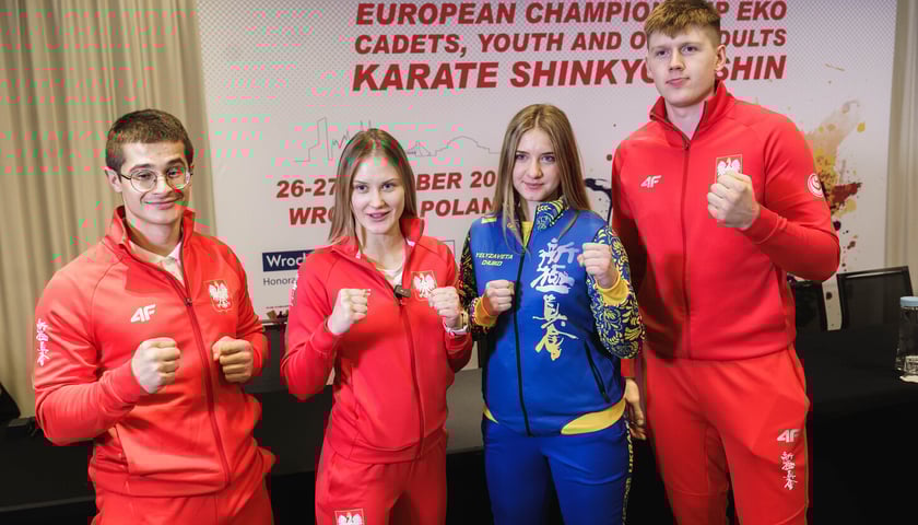 Zawodnicy z Wrocławia (od lewej): Kamil Berkowicz, Natalia Chrzanowska, Elizaveta Chuiko i Artem Akimenkov