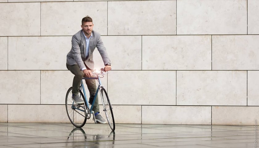 Daniel Chojnacki na rowerze