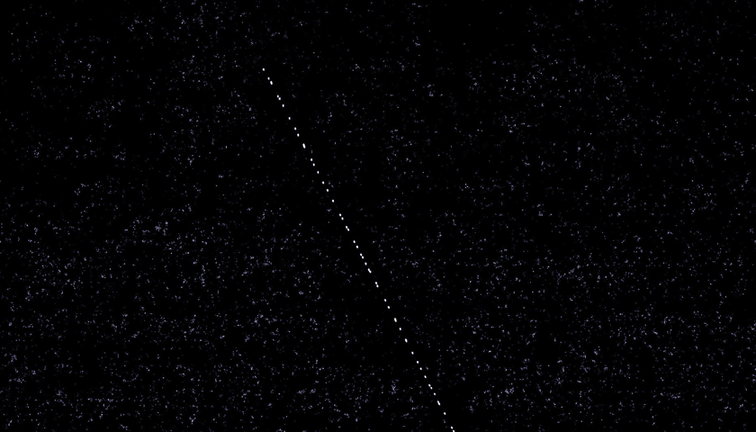 Kosmiczny pociąg Starlinków