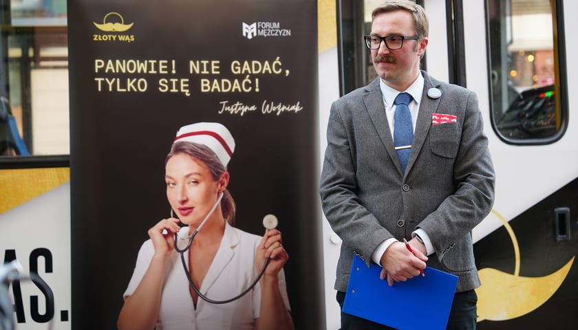 Akcja badań profilaktycznych dla mężczyzn i plebiscyt Złoty Wąs. Marcin Janiszewski z Fundacji Forum Mężczyzn.