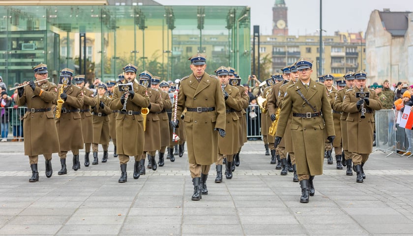 Uroczystości z okazji Narodowego Święta Niepodległości na placu Wolności we Wrocławiu - 11.11.2024