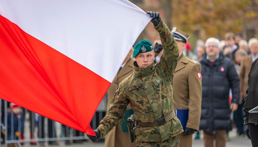 Uroczystości z okazji Narodowego Święta Niepodległości na placu Wolności we Wrocławiu - 11.11.2024