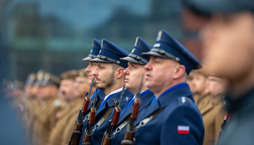 Uroczystości z okazji Narodowego Święta Niepodległości na placu Wolności we Wrocławiu - 11.11.2024