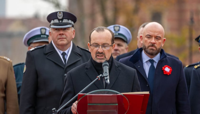 Uroczystości z okazji Narodowego Święta Niepodległości na placu Wolności we Wrocławiu - 11.11.2024