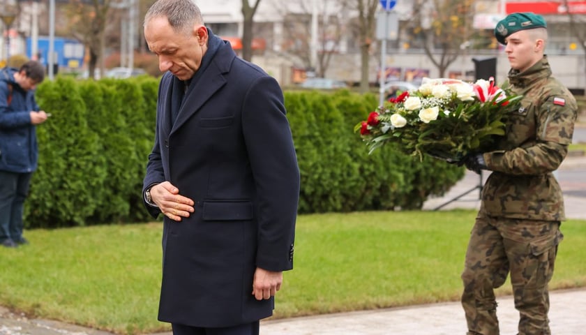 Uroczystość pod pomnikiem Martyrologii Profesorów Lwowskich