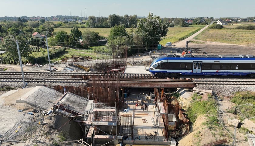 Tak dwa miesiące temu wyglądał plac budowy przystanku kolejowego Oława Zachodnia