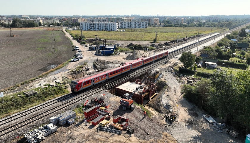 Tak dwa miesiące temu wyglądał plac budowy przystanku kolejowego Oława Zachodnia