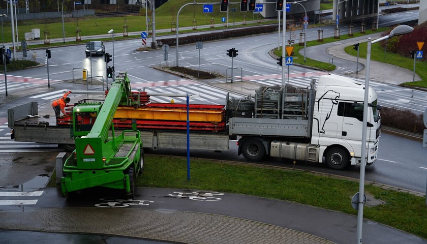 Prace remontowe na przystanku Tarczyński Arena, 29.11.2024