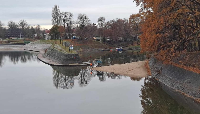Ujście kanału od śluzy Szczytniki ku Starej Odrze
