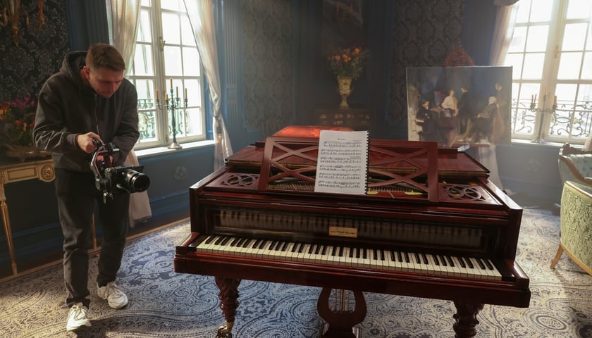Plan filmu "Chopin, Chopin!" we Wrocławskiej Wytwórni Filmowej