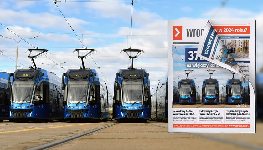Trzy nowe tramwaje typu Moderus Gamma pochodzące z puli zamówienia 46 takich pojazdów za 372 mln złotych