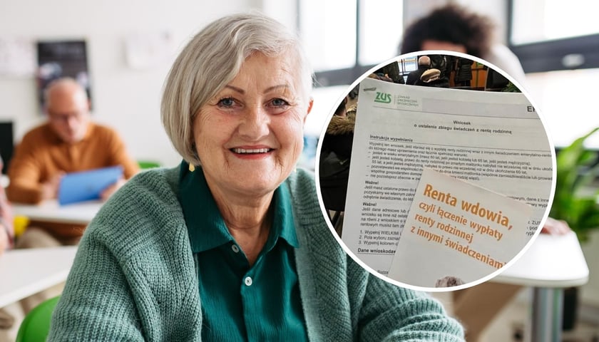 Uśmiechnięta starsza kobieta.  Renta wdowia cieszy się ogromnym zainteresowaniem
