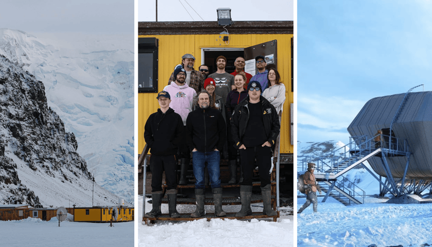 Kolaż zdjęć dotyczących naboru na 50. Wyprawę Antarktyczną 